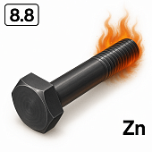 Болт DIN 931 M10x80 8,8 цинк гарячий