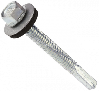 Саморезы с усиленным сверлом с шайбой по металлу 5.5х32 Wkret-Met