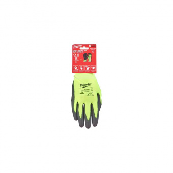 MILWAUKEE Перчатки Hi-Vis Cut размер M/8 - (Многоштучная упаковка - 12 пар) | 4932492914
