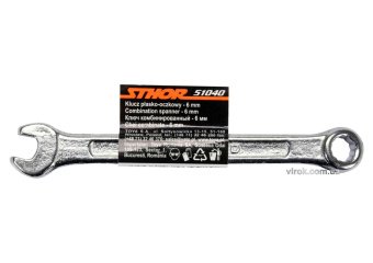 STHOR Ключ ріжково - накидний : М 6 мм, з вуглецевої сталі  | 51040