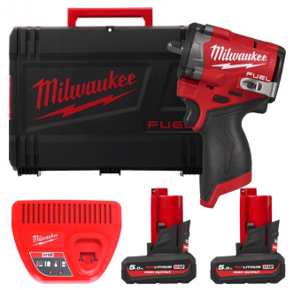 Гайкокрут акумуляторний 3/8", M12 FCIWF38G3-502X, 542Нм (+ заряд. пристрий, 2 акум.Х 5Аг, HD кейс)