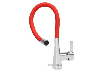 FALA Змішувач води "FLEXIBLE" для раковиниз гнучкою червоною лійкою  | 75707