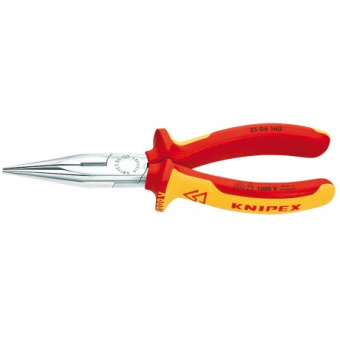 KNIPEX Плоские круглогубцы с режущими кромками хромированные 160 мм 25 06 160 | 25 06 160