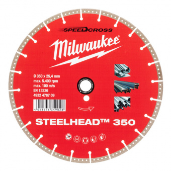 MILWAUKEE Алмазный диск STEELHEAD 350 (RU) (1 шт) | 4932478709
