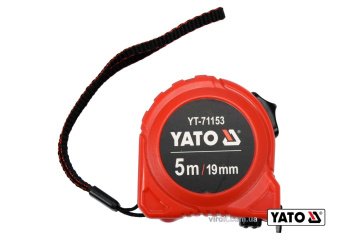 YATO Рулетка YATO: L=5 мx19 мм, з сталевою стрічкою, нейлоновим покриттям, подвійним блокуванням  | 