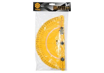 VOREL Транспортир з шкалою 0-180º і рухомим рівнем l=250 мм, з блокувальними гвинтами  | 18473