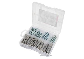 YATO Шурупи оцинковані і дюбелі YATO 104 шт. (DW) | YT-36504