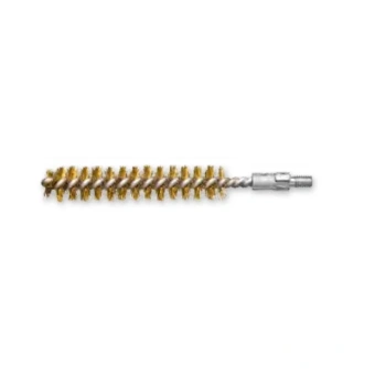 Щетка ерш LESSMANN 6х80х115 мм с наружной резьбой М4, латунная проволока, просто спираль (501.701)