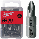MILWAUKEE Біта , PH2, 25мм, (25шт) | 4932399587