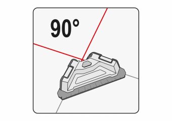 YATO Рівень лазерний для укладання плитки YATO: діап.- 10м,+/-1мм, кут-90°, 2 лазера, 2 капсули, 2xA
