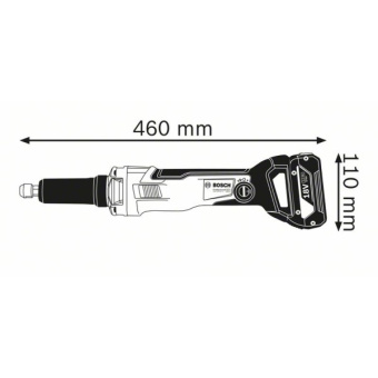 Акумуляторна пряма шліфмашина Bosch GGS 18V-23 PLC (18 В, без АКБ) (0601229200)