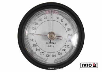 YATO Ключ динамометричний YATO : квадрат 1/2", F= 30- 300 Нм зі стрілочно циферблатною шкалою  | YT-