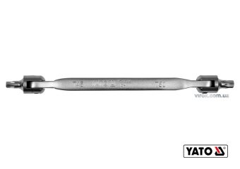 YATO Ключ TORX 2-сторонній на шарнірах YATO : Т45 х Т50, L= 243 мм, Cr-V (DW) | YT-05314