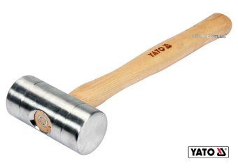 YATO Молоток алюмінієвий YATO : Ø50 x 320 мм, m= 580 г, дерев'яна ручка  | YT-45282