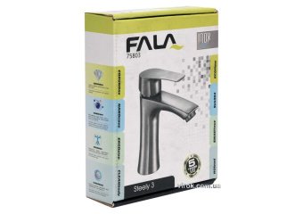 FALA Змішувач води для умивальника "STEELY 3" з кульовим регулятором  | 75803