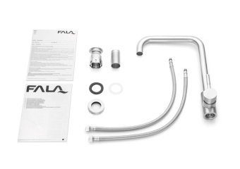 Змішувач води для раковини "STEELY 2" FALA з кульовим регулятором [10]