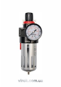 YATO Фільтр пневматичний з редуктором і манометром YATO : 1/2", max. P= 0.93 MPa  | YT-2383