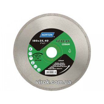 NORTON Диск алмазний по кераміці VULCAN TILE; Ø= 180 x 25,4 мм | 70V020
