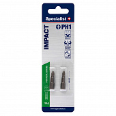 Specialist+ 24/2-051 Вставка-викрутка біта PH1x25, 2 шт