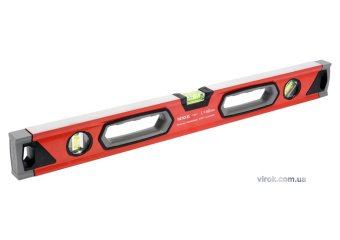 YATO Рівень алюмінієвий YATO : L= 60 см. 3 капсули, 2 ручки  | YT-30071