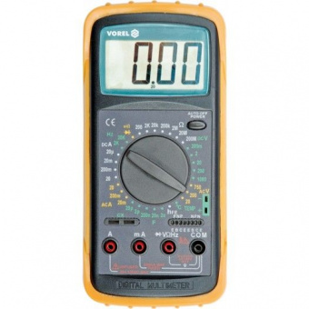 VOREL Мультиметр для вимірювання електричних параметрів : цифровий, висота цифр- 25 мм  | 81784
