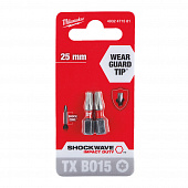 MILWAUKEE Біта SHOCKWAVE , TX BO15, 25мм, (2шт) | 4932471581