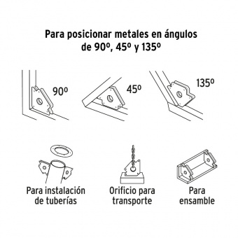 TRUPER ESM-3X Кутник магнітний, для зварювання, до 25 кг кут 45°, 90°, 135°