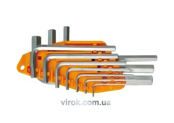 VOREL Ключі 6-гранні L-подібні : М1,5-10. Cr-V. Набір 10 шт.  | 56393