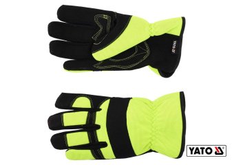 YATO Рукавиці робочі на резинці YATO : штучна шкіра + синтетична тканина,розмір9DW | YT-74667