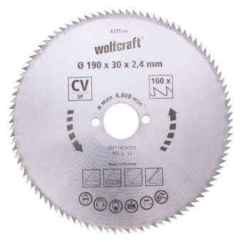 Wolfcraft полотно дисковой пилы Ø 184 x 16 x 2,4 // 6273000