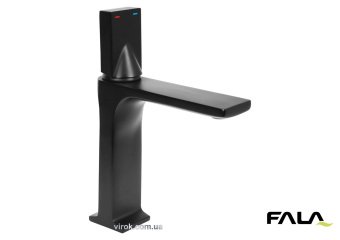 FALA Змішувач води для умивальника "NOIR 2" з кульовим регулятором, латунний корпус  | 75885