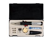 KING TONY Паяльник газовый, горелка, 150 Вт, с комплектом сменных насадок. | 6BC3007