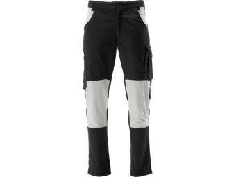 Штани робочі 4-WAY стреч SERWAL чорно-сірі YATO розм 2XL/ 96-102 см, ріст- 182-192см, 11 кишень [10]