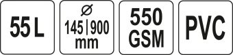 FLO Мішок для крапельного зрошування : 55 л, Ø145/900 мм, з ПВХ  | 89720