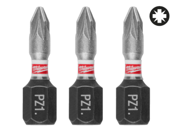 MILWAUKEE Біта SHOCKWAVE, PZ1, 25мм, (3шт)