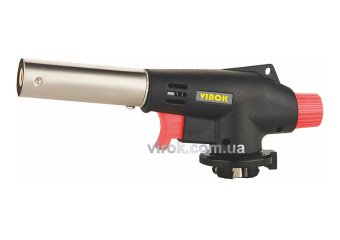 VIROK Пальник газовий з цанговим (швидким) з'єднанням, Piezo + 360°  | 44V165