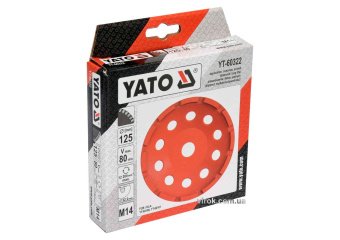 YATO Диск шліфувальний алмазний YATO : 125 х 22.2 мм, 12200 об/хв, M14  | YT-60322
