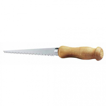 STANLEY 0-15-206 Ножовка узкая 152мм 6TPI со "сверлом" специально для гипсокартона, ручка прямая дер