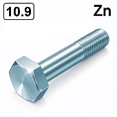 Болт DIN 931 M10x65 10,9 цинк