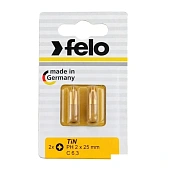 Бита FELO PH2х25 мм TIN, 1/4, С 6,3, ВОХ (2 шт.) (02202067)