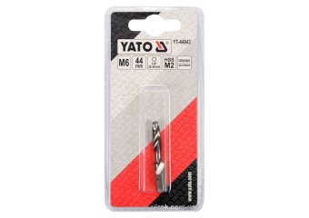 YATO Свердло-мітчик YATO М6 х 1 мм, HSS М2, HEX-1/4", l= 44/8 мм  | YT-44843