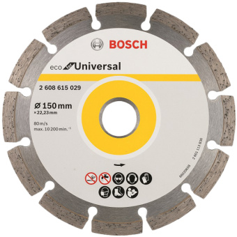Круг алм. відр. ECO Universal 150х22 сегмент, BOSCH