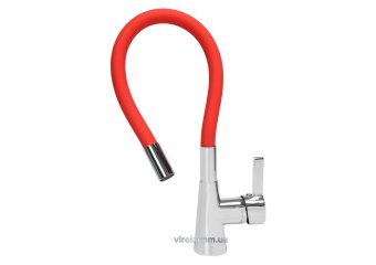 FALA Змішувач води "FLEXIBLE" для раковиниз гнучкою червоною лійкою  | 75707