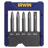IRWIN Набор бит усиленных в футляре 5шт. (PH2,PZ2,T15,20,25), | 1868193