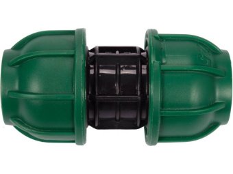 Муфта до водяних пластикових труб 25 мм- 25 мм FLO поліпропіленова, для тиску 1 MPa [50]