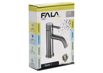 FALA Змішувач води для умивальника "STEELY 1" з кульовим регулятором  | 75801