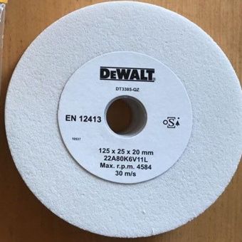 DeWALT Круг заточной для точила , черный/цветной металл, 80х125х25 мм, G 80 мкм (белый корунд)