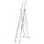 Драбина алюмінієва 3-х секційна Квітка PRO (3х11 сходинок) (110-9311)