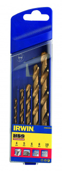 IRWIN Набор свёрл HSS PRO TITANIUM CASS 4/5/6/8/10 | 10502604