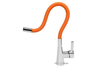 FALA Змішувач води "FLEXIBLE" для раковини з гнучкою оранжевою лійкою  | 75708